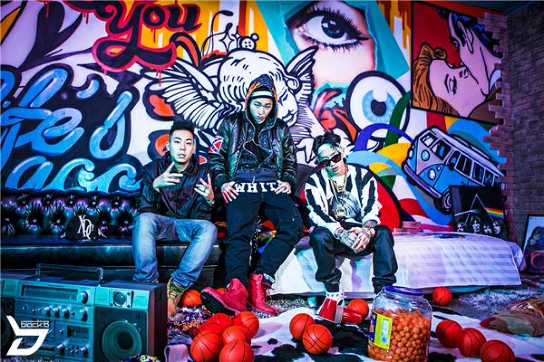 Screenshot of Zico's 'Tough Cookie' MV with Loco, Zico, and Jay Park