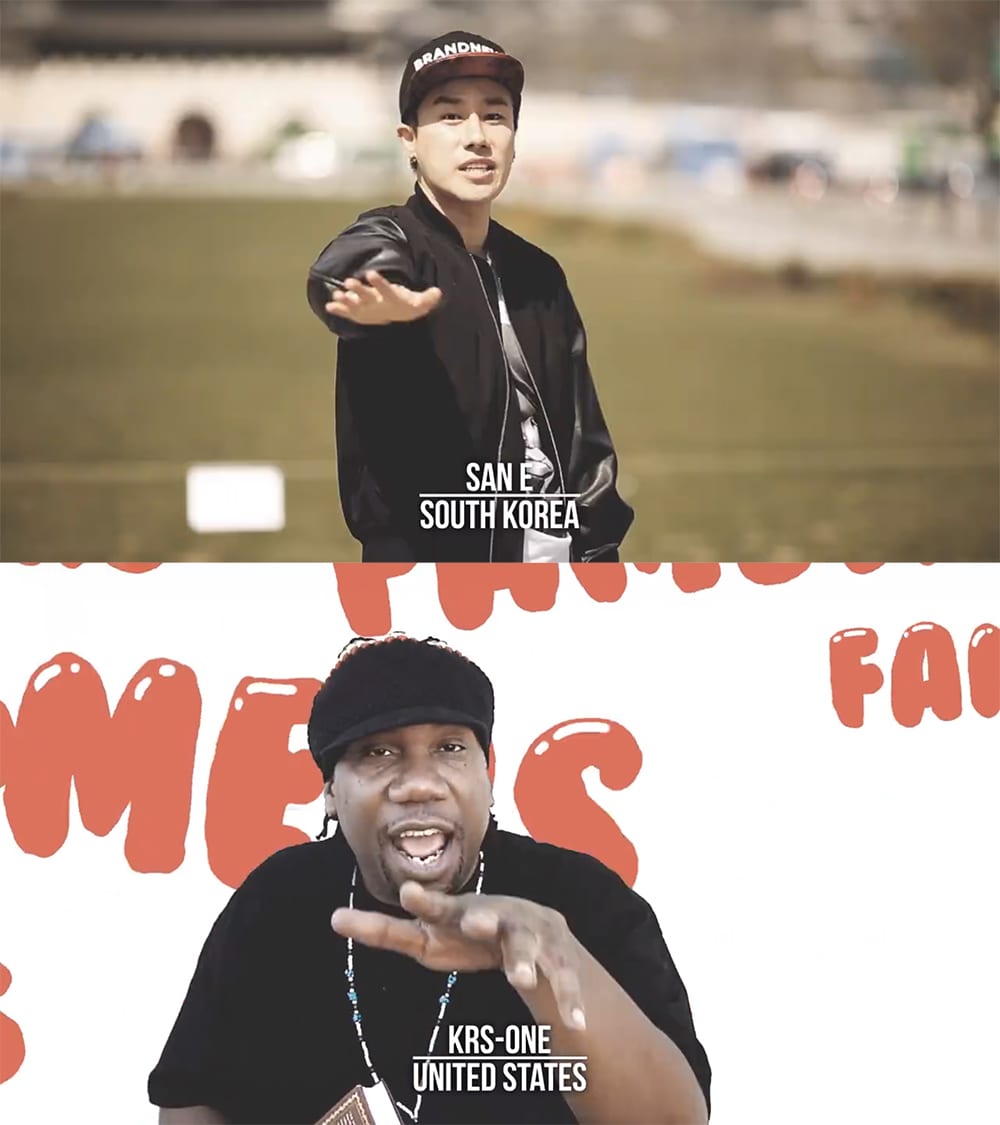 San E and KRS-ONE in #HIPHOPISHIPHOP MV