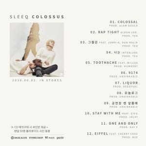 Sleeq - Colossus Tracklist