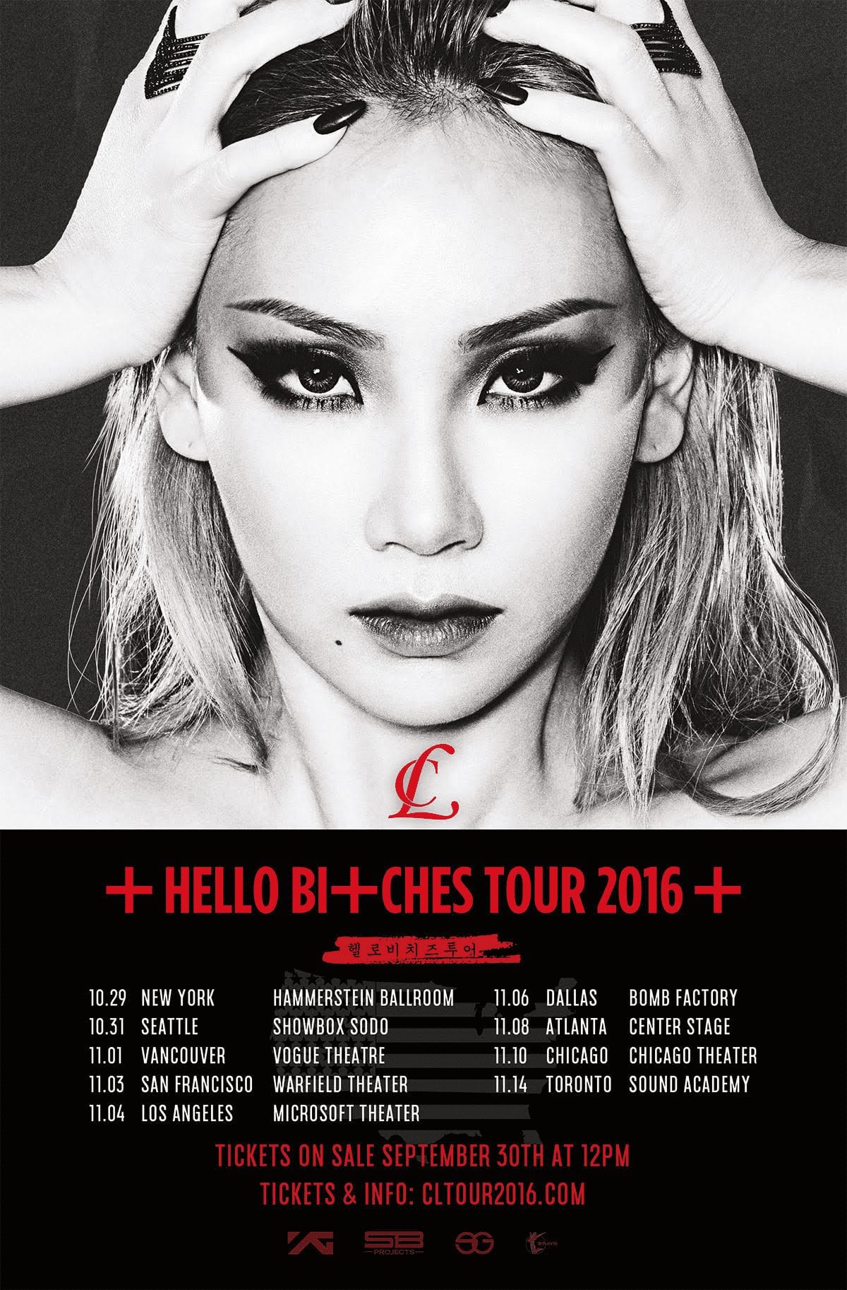 CL Hello Bitches Tour 2016 dates