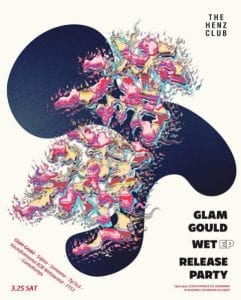 Glam Gould - WET release party poster