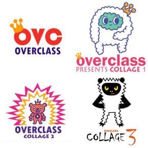 Overclass logo and album covers