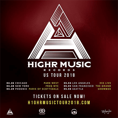 H1GHR MUSIC US Tour poster