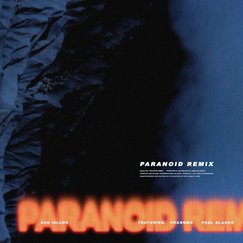 ASH ISLAND - Paranoid Remix (cover art)