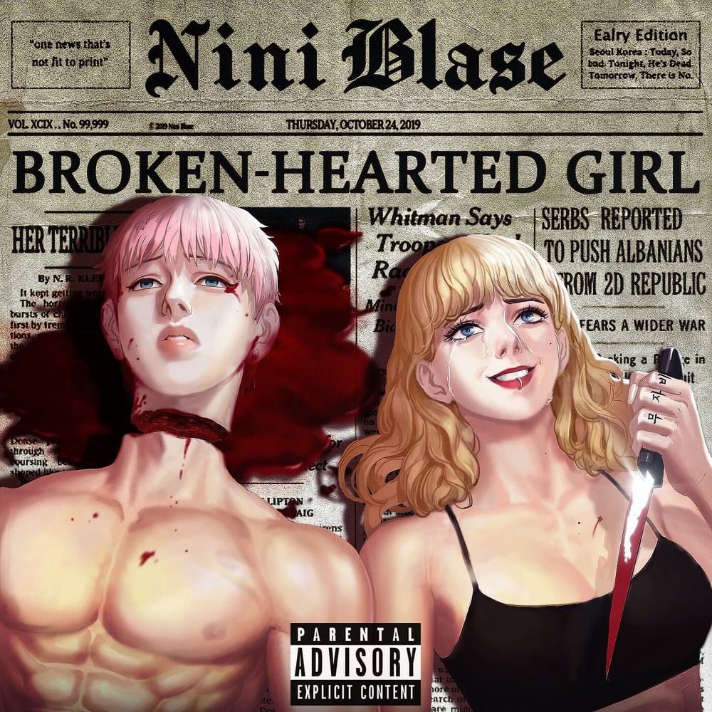 Nini Blasé - Broken-Hearted Girl (album cover)
