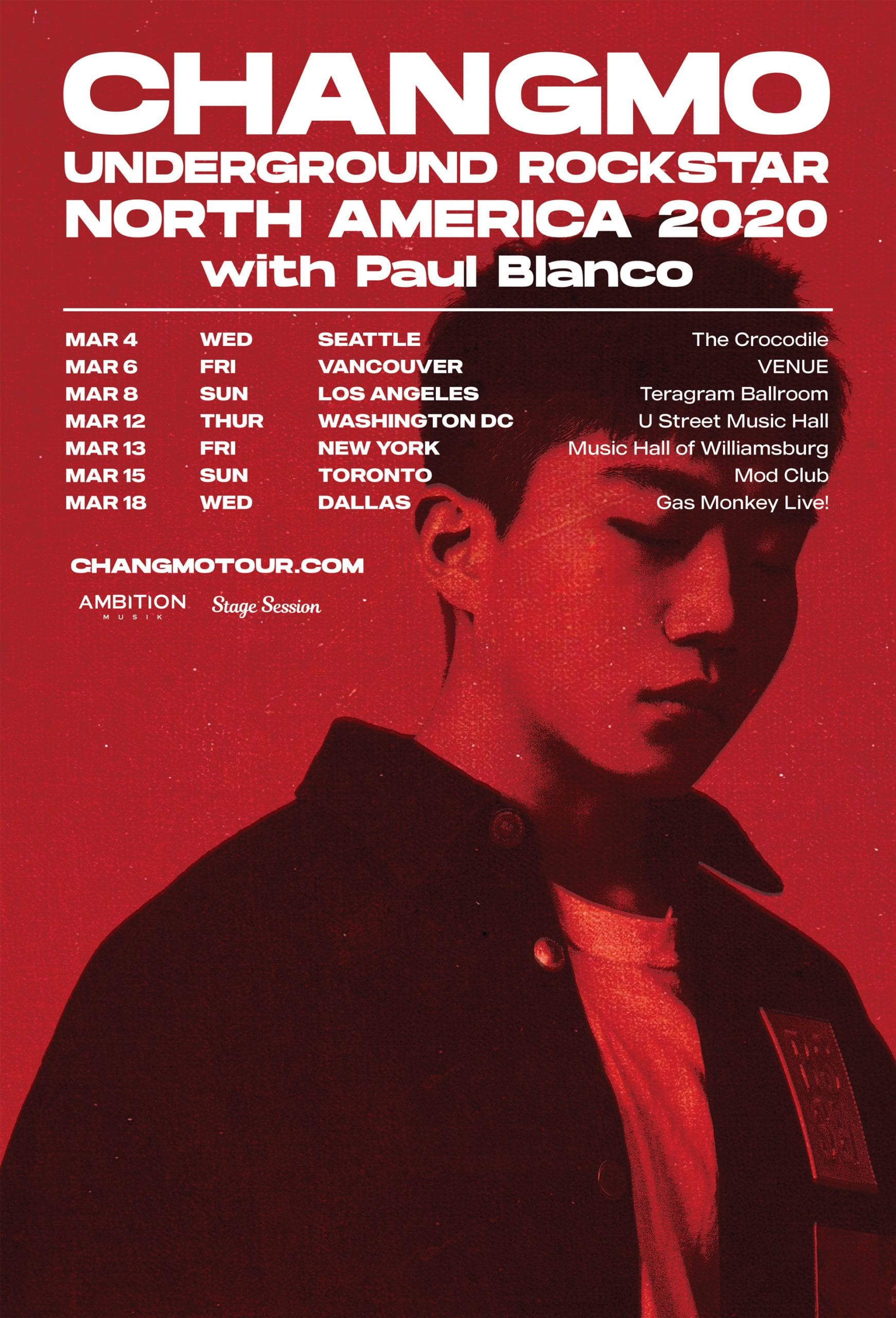 CHANGMO - North American Tour 2020 Poster